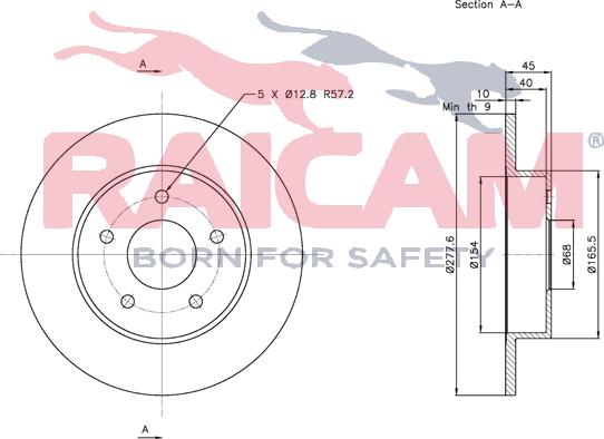 Raicam RD00168 - Disque de frein cwaw.fr