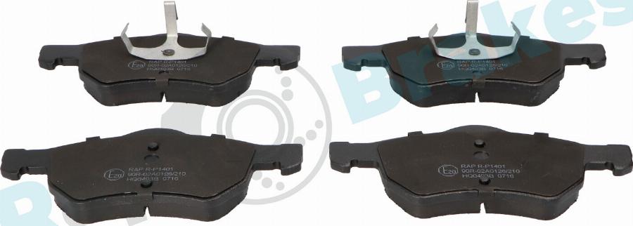 RAP BRAKES R-P1401 - Kit de plaquettes de frein, frein à disque cwaw.fr