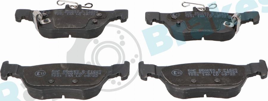 RAP BRAKES R-P1625 - Kit de plaquettes de frein, frein à disque cwaw.fr