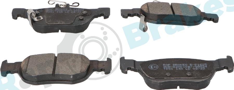 RAP BRAKES R-P1625 - Kit de plaquettes de frein, frein à disque cwaw.fr