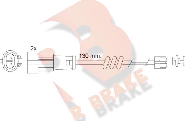 R Brake 610469RB - Contact d'avertissement, usure des plaquettes de frein cwaw.fr