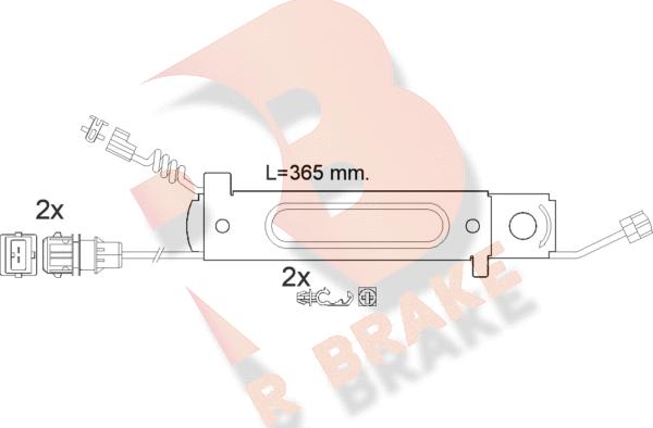 R Brake 610485RB - Contact d'avertissement, usure des plaquettes de frein cwaw.fr