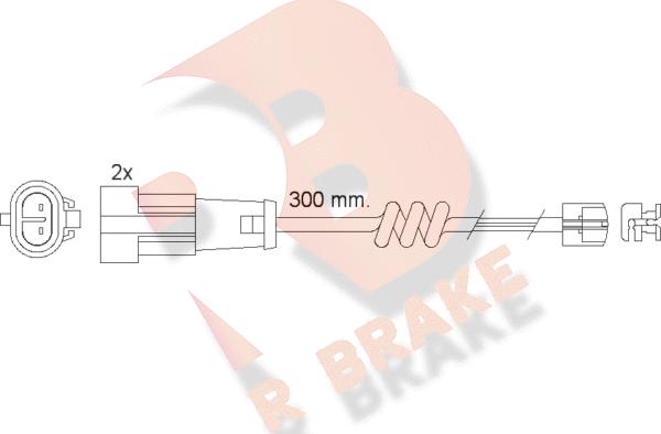 R Brake 610470RB - Contact d'avertissement, usure des plaquettes de frein cwaw.fr