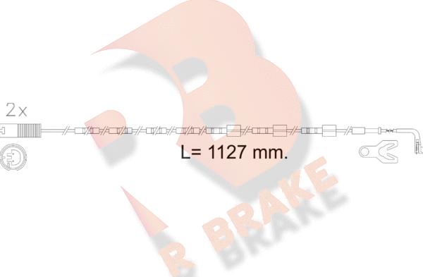 R Brake 610605RB - Contact d'avertissement, usure des plaquettes de frein cwaw.fr