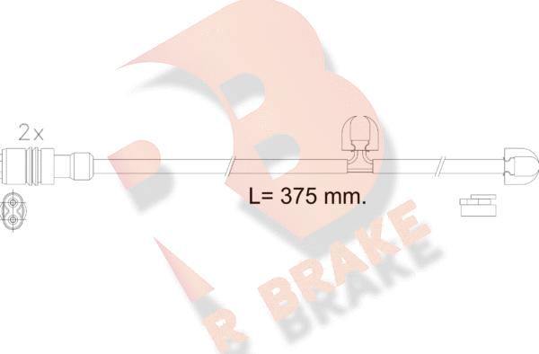 R Brake 610615RB - Contact d'avertissement, usure des plaquettes de frein cwaw.fr