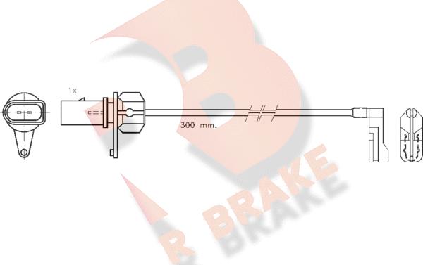 R Brake 610688RB - Contact d'avertissement, usure des plaquettes de frein cwaw.fr