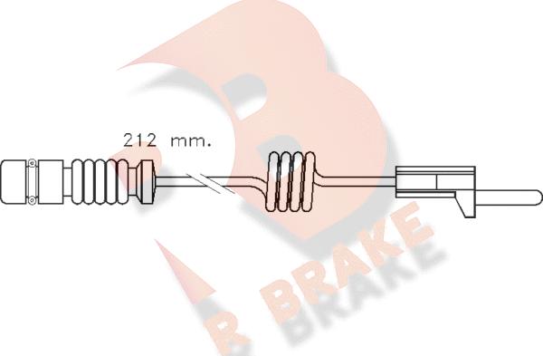 R Brake 610259RB - Contact d'avertissement, usure des plaquettes de frein cwaw.fr