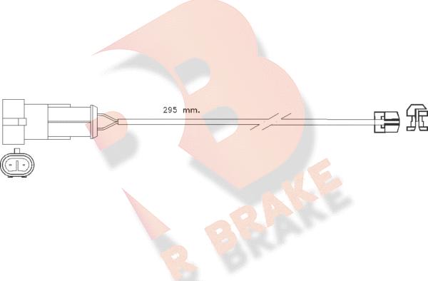 R Brake 610256RB - Contact d'avertissement, usure des plaquettes de frein cwaw.fr