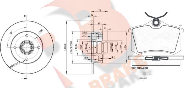 R Brake 3R07893393 - Kit de freins, frein à disques cwaw.fr