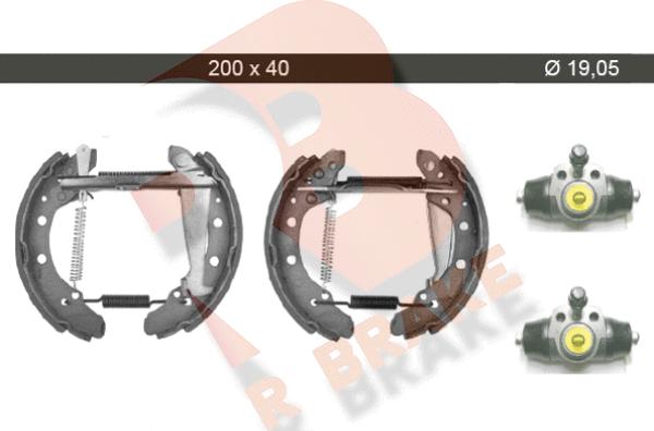 R Brake 79RBKT0003 - Jeu de mâchoires de frein cwaw.fr