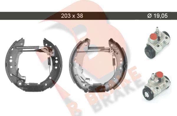 R Brake 79RBKT0007 - Jeu de mâchoires de frein cwaw.fr