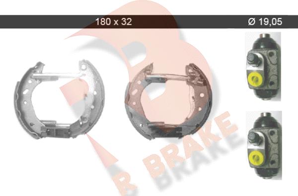 R Brake 79RBKT0025 - Jeu de mâchoires de frein cwaw.fr