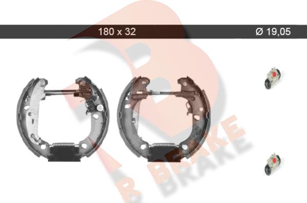 R Brake 79RBKT0028 - Jeu de mâchoires de frein cwaw.fr