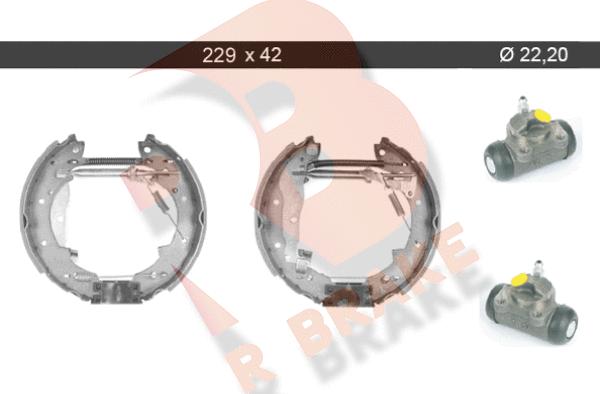 R Brake 79RBKT0074 - Jeu de mâchoires de frein cwaw.fr