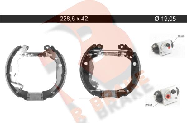 R Brake 79RBKT0140 - Jeu de mâchoires de frein cwaw.fr