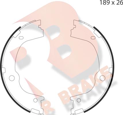 R Brake 79RBPB4049 - Jeu de mâchoires de frein, frein de stationnement cwaw.fr