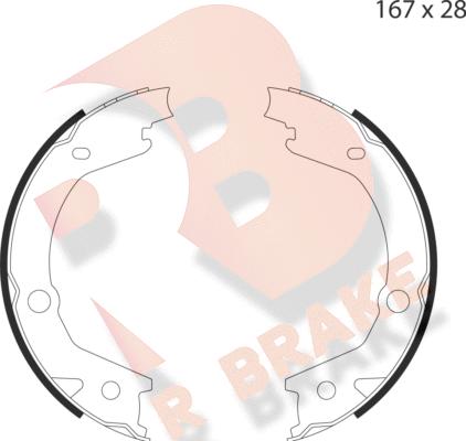 R Brake 79RBPB4045 - Jeu de mâchoires de frein, frein de stationnement cwaw.fr