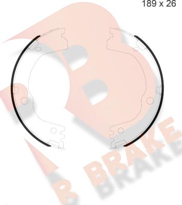 R Brake 79RBPB4054 - Jeu de mâchoires de frein, frein de stationnement cwaw.fr