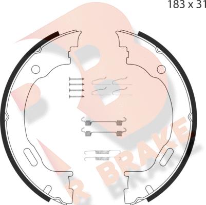 R Brake 79RBPB4006 - Jeu de mâchoires de frein, frein de stationnement cwaw.fr