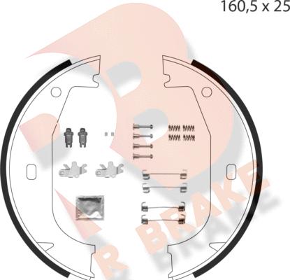R Brake 79RBPB4000 - Jeu de mâchoires de frein, frein de stationnement cwaw.fr