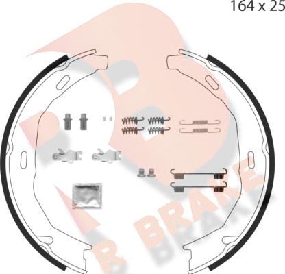 R Brake 79RBPB4014 - Jeu de mâchoires de frein, frein de stationnement cwaw.fr