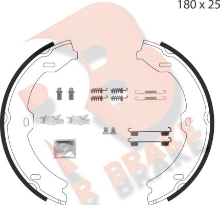 R Brake 79RBPB4015 - Jeu de mâchoires de frein, frein de stationnement cwaw.fr