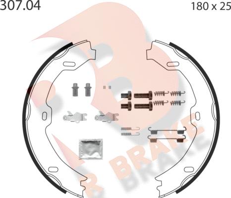 R Brake 79RBPB4013 - Jeu de mâchoires de frein, frein de stationnement cwaw.fr