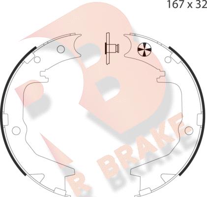 R Brake 79RBPB4034 - Jeu de mâchoires de frein, frein de stationnement cwaw.fr