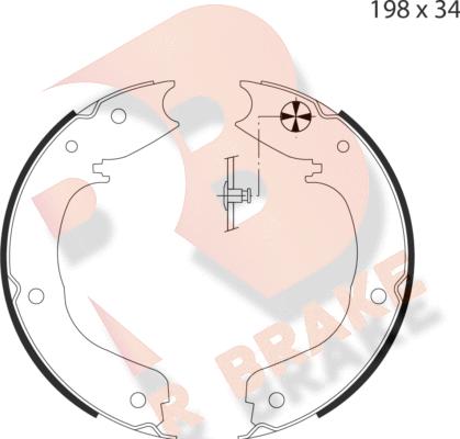 R Brake 79RBPB4035 - Jeu de mâchoires de frein, frein de stationnement cwaw.fr