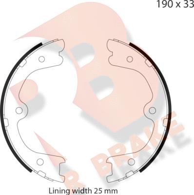 R Brake 79RBPB4032 - Jeu de mâchoires de frein, frein de stationnement cwaw.fr