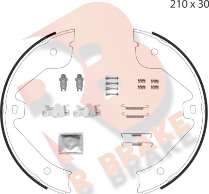 R Brake 79RBPB4028 - Jeu de mâchoires de frein, frein de stationnement cwaw.fr