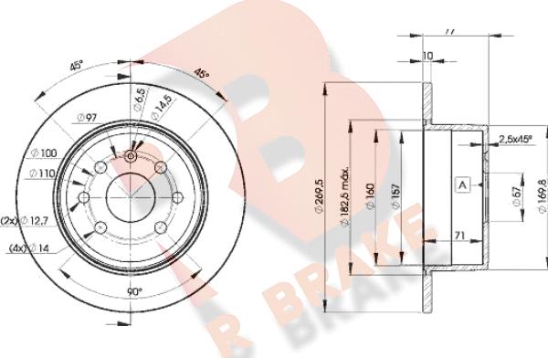 R Brake 78RBD19102 - Disque de frein cwaw.fr