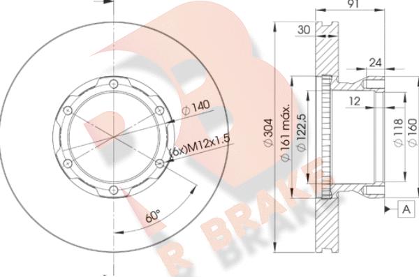 R Brake 78RBD14240 - Disque de frein cwaw.fr