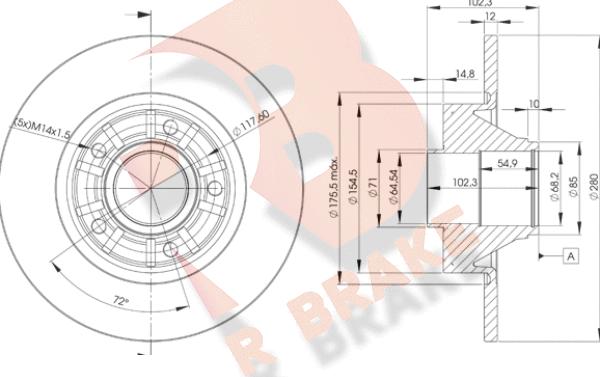 R Brake 78RBD16846 - Disque de frein cwaw.fr