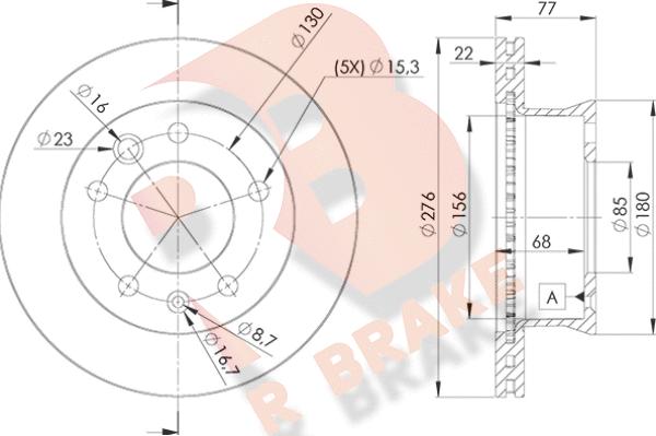 R Brake 78RBD10181 - Disque de frein cwaw.fr