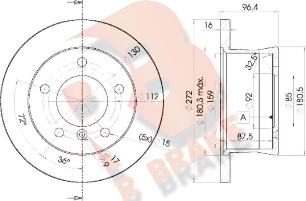 R Brake 78RBD10183 - Disque de frein cwaw.fr