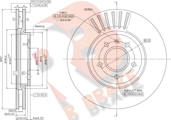 R Brake 78RBD11569 - Disque de frein cwaw.fr