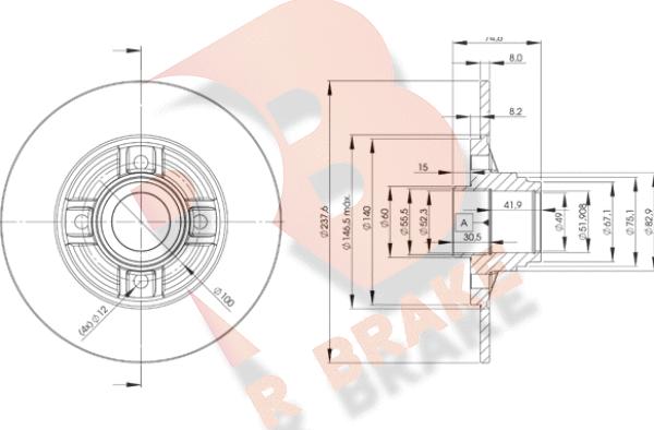 R Brake 78RBD18078 - Disque de frein cwaw.fr