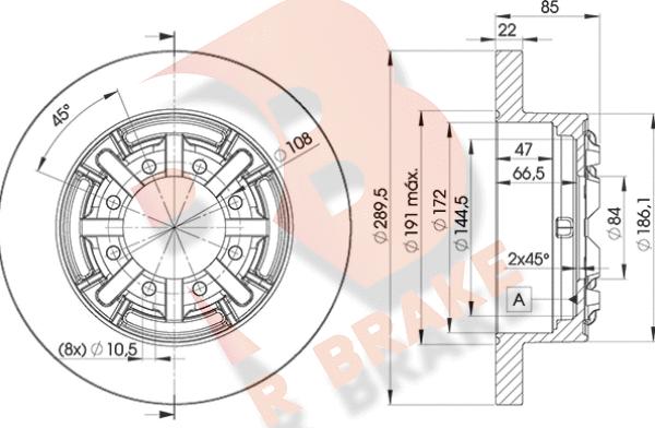 R Brake 78RBD18773 - Disque de frein cwaw.fr