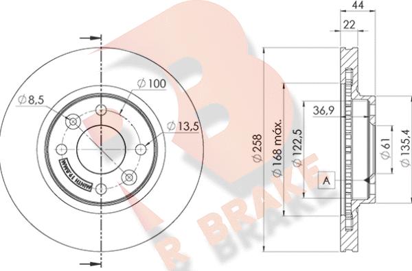 R Brake 78RBD13108 - Disque de frein cwaw.fr