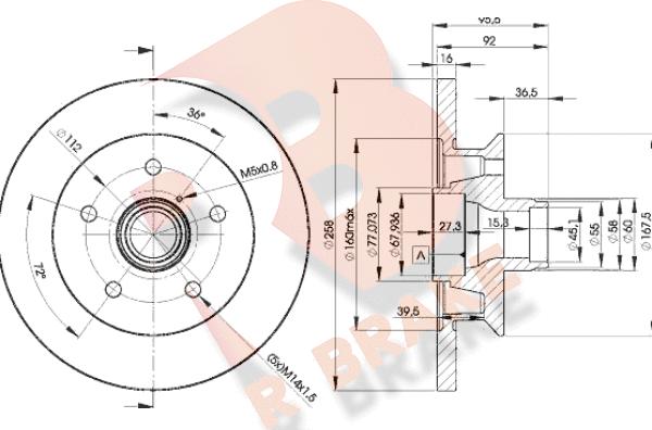 R Brake 78RBD13113 - Disque de frein cwaw.fr