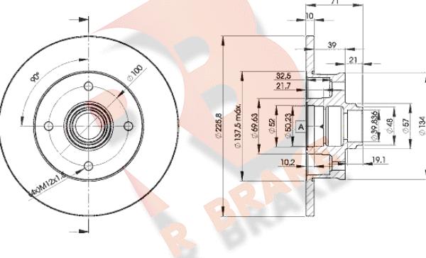 R Brake 78RBD13393 - Disque de frein cwaw.fr