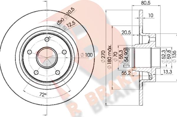 R Brake 78RBD17898 - Disque de frein cwaw.fr