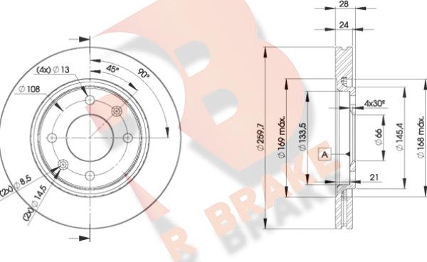 R Brake 78RBD29406 - Disque de frein cwaw.fr