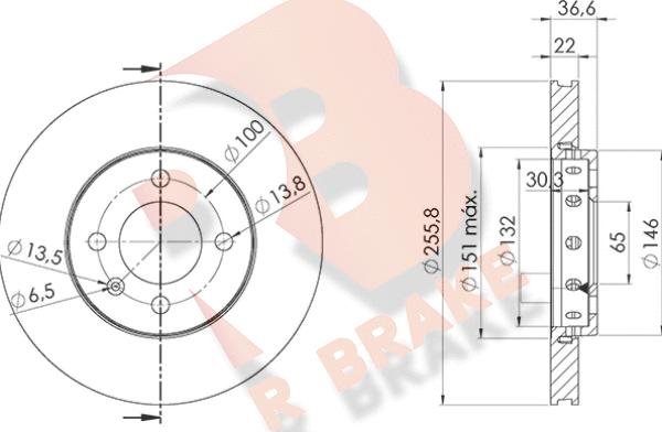 R Brake 78RBD29614 - Disque de frein cwaw.fr