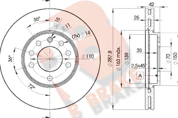 R Brake 78RBD29043 - Disque de frein cwaw.fr