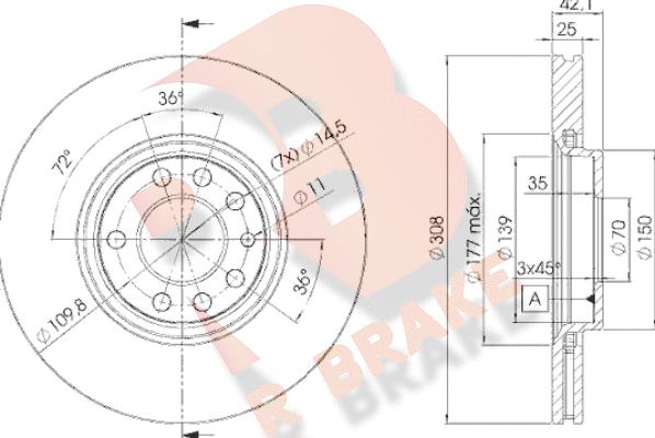 R Brake 78RBD29061 - Disque de frein cwaw.fr