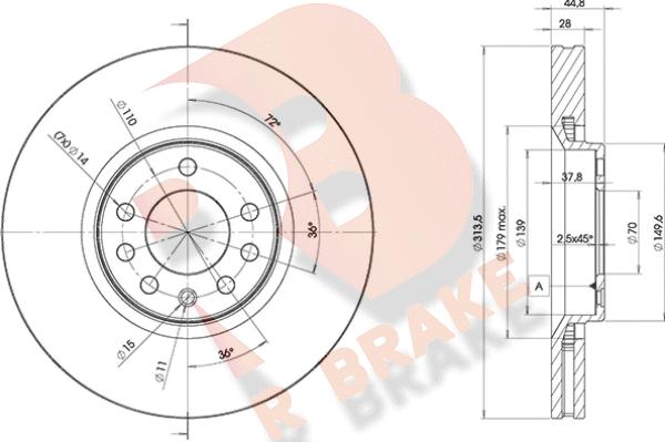 R Brake 78RBD29005 - Disque de frein cwaw.fr