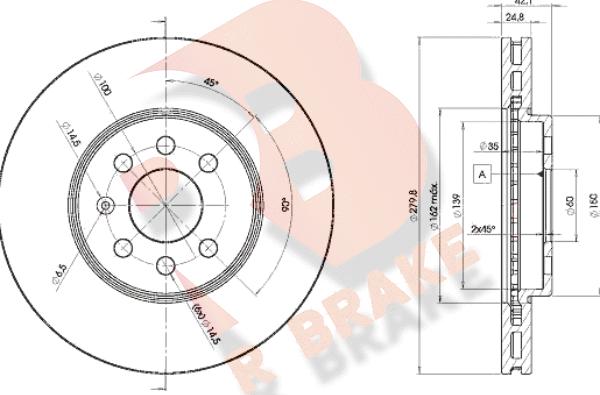 R Brake 78RBD29001 - Disque de frein cwaw.fr