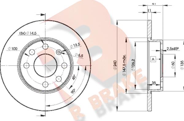 R Brake 78RBD29020 - Disque de frein cwaw.fr